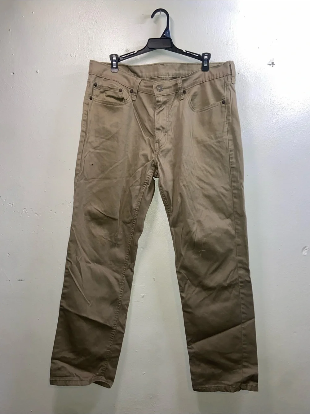 Levi Strauss Vintage Grunge Durable Classic Straight-Leg Chino‎ Pants in Khaki